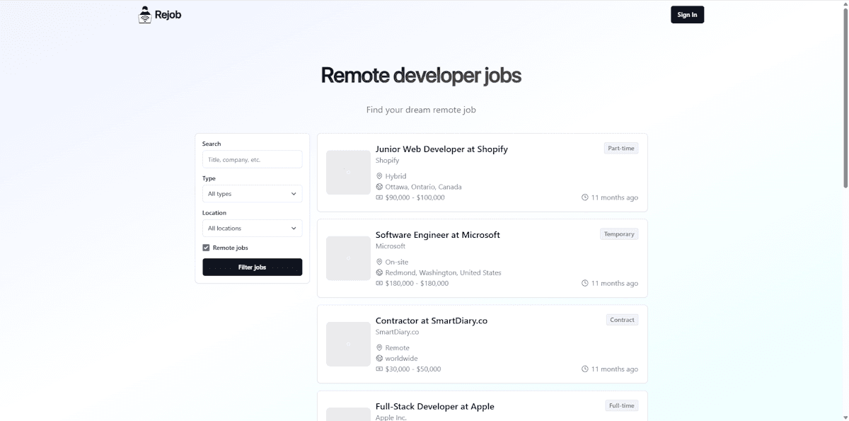 Platforma de locuri de muncă remote