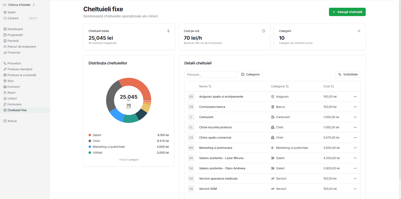 sTomato - Platforma BI pentru clinici stomatologice